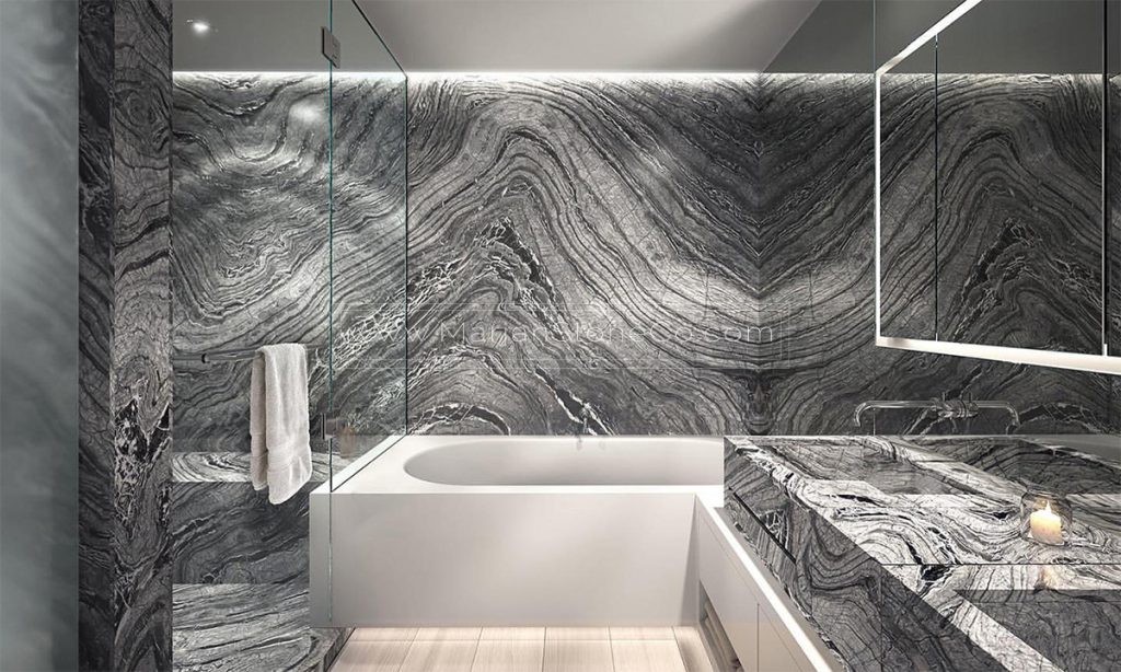 Đá Marble Silver Wave