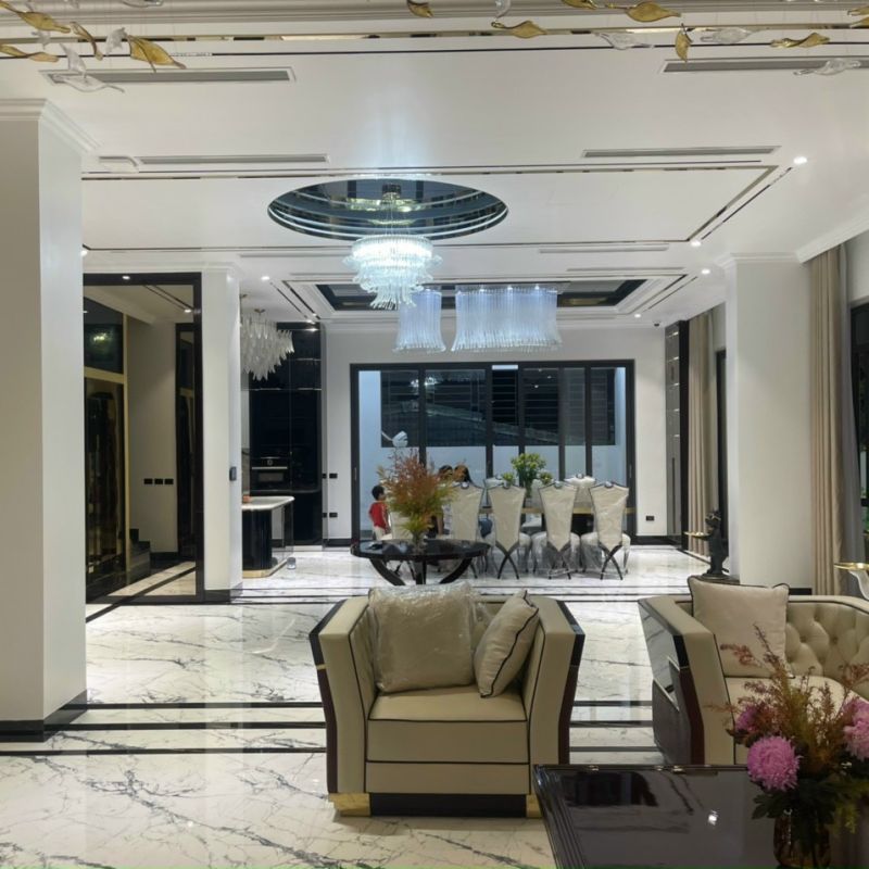 Đá Nung Kết Ostro White lát sàn nhà