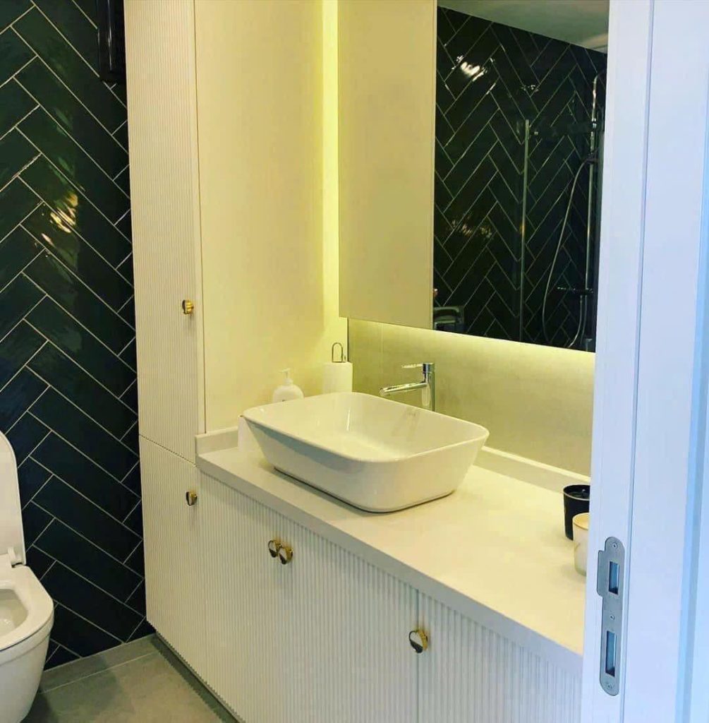 Đá Nung Kết Super White lavabo
