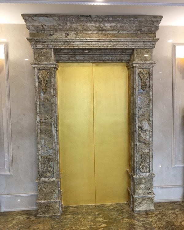 Đá marble ốp thang máy