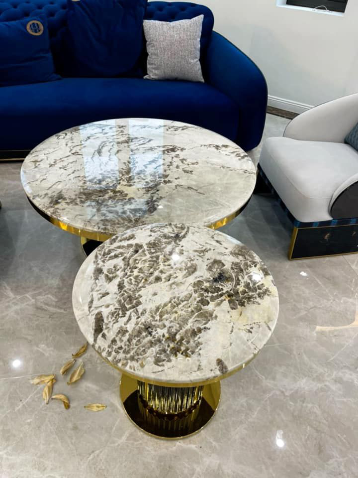 Đá Quartzite Alabaster White Bàn Trà
