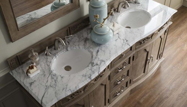 đá lavabo trắng ý