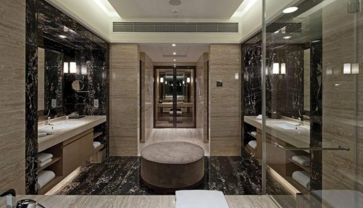 Đá Travertine ốp tường WC